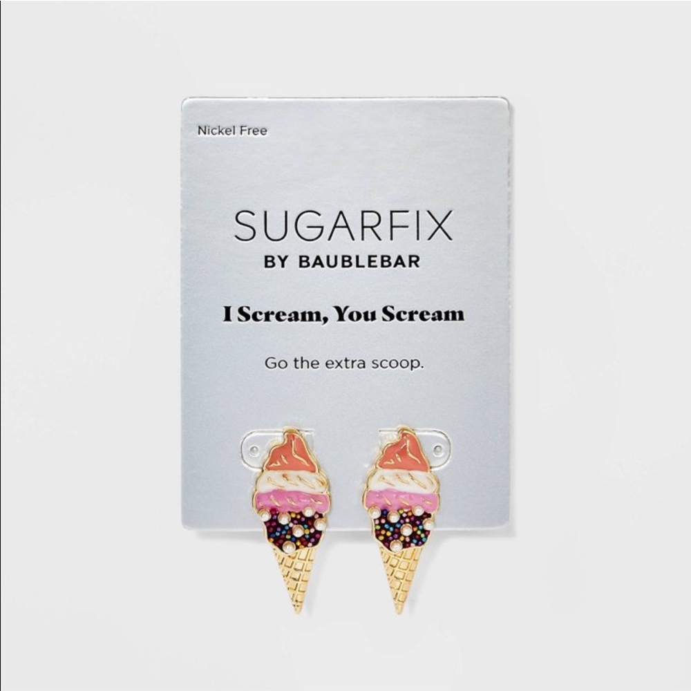 Sugarfix by Baublebar “I Scream” Ice Cream Cone Earrings